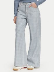 Guess Jeans Jeansy W6YA0O D1182 Niebieski Wide Leg. Niebieskie jeansy damskie Guess Jeans, z aplikacjami, z bawełny. Za 519.99 zł.