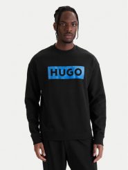 HUGO Bluza Nixalien 50560053 Czarny Regular Fit. Czarne bluzy męskie Hugo, m, bez wzorów, z bawełny, bez ramiączek, bez kaptura. Za 379.99 zł.