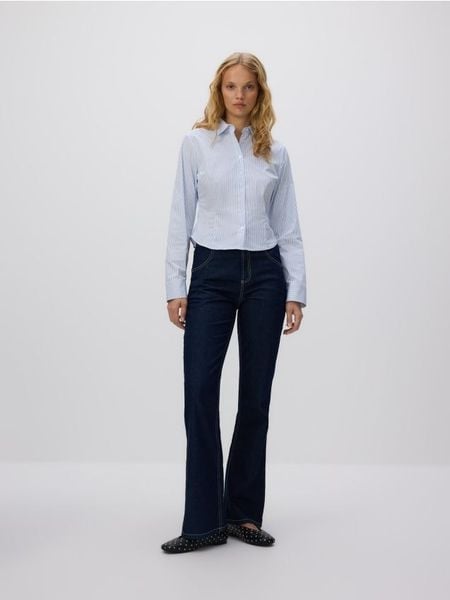 Krótka koszula z bawełną - wielobarwny. Koszule damskie Reserved, l, bez wzorów, z bawełny, bez kołnierzyka, bez ramiączek. W wyprzedaży za 59.99 zł.