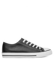 DeeZee Trampki FG-2913-1 Czarny. Czarne trampki i tenisówki damskie DeeZee, bez wzorów, z materiału, bez zapięcia. Za 79.99 zł.