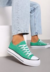 Zielone Klasyczne Trampki Przed Kostkę Xarosa. Zielone trampki i tenisówki damskie Renee, bez wzorów, z jeansu, przed kostkę, bez zapięcia. Za 44.99 zł.