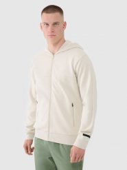 4F Bluza dresowa rozpinana z kapturem męska - beżowa M. Brązowe bluzy sportowe męskie 4F, m, bez wzorów, z bawełny, z kapturem. W wyprzedaży za 159.99 zł.