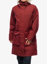 Kurtka zimowa damska Fjallraven Nuuk Lite Parka. Czerwone parki damskie Fjällräven, na jesień, l, bez wzorów, z futra, bez kaptura. Za 1,714.89 zł.