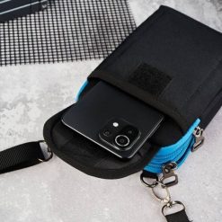 Lekka sportowa saszetka męska na ramię SP-03-BLUE. Niebieskie saszetki i nerki męskie NoName, na ramię. Za 70.17 zł.