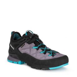 Buty sportowe trekkingowe damskie Aku Rock Gore-tex skóra wytrzymałe. Czarne obuwie sportowe damskie Aku, bez wzorów, z gore-texu, bez zapięcia, trekkingowe, gore-tex. Za 499.00 zł.