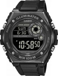 Zegarek Casio Zegarek męski Casio MWD-100HB-1BVEF czarny. Czarne zegarki męskie Casio, bez wzorów. Za 294.00 zł.