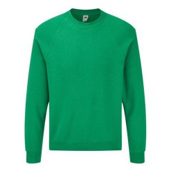 Klasyczna Bluza Raglanowa Unisex Dla Dorosłych. Zielone bluzy męskie fruit of the loom, m, bez wzorów, klasyczne, bez ramiączek, bez kaptura. Za 79.99 zł.