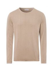 Jack & Jones Sweter Mężczyźni Bawełna beżowy, L. Brązowe swetry męskie Jack & Jones, l, bez wzorów, z bawełny, bez kołnierzyka, bez ramiączek. Za 169.95 zł.