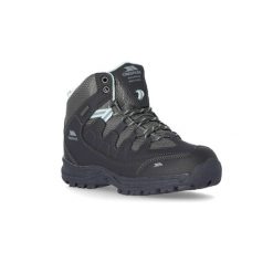 Trespass Mitzi - damskie buty trekkingowe Iron. Niebieskie obuwie trekkingowe damskie Trespass, bez zapięcia. Za 319.85 zł.