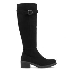 Kozaki Clara Barson. Czarne kozaki damskie Clara Barson, bez wzorów, bez obcasa, na słupku, bez zapięcia. Za 179.99 zł.