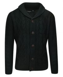 Kardigan Czarny Dziergany, Sweter Zapinany na Guziki, Elegancki -BRAVE SOUL. Czarne swetry męskie Brave Soul, l, bez wzorów, dziergany, casualowe, bez kołnierzyka, bez ramiączek. Za 149.00 zł.