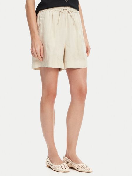 United Colors Of Benetton Bermudy 4AGHD901T Beżowy Regular Fit. Brązowe szorty damskie United Colors Of Benetton, bez wzorów, ze lnu. Za 239.99 zł.