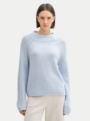 Tom Tailor Sweter 1044083 Błękitny Loose Fit. Niebieskie swetry nierozpinane damskie Tom Tailor, xs, bez wzorów, z syntetyku, bez kołnierzyka, bez ramiączek. Za 129.99 zł.