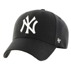 Czapka Z Daszkiem MVP New York Yankees. Czarne czapki damskie 47 Brand, bez wzorów, z bawełny. Za 142.99 zł.