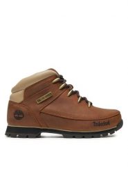 Timberland Trapery Euro Sprint Hiker A121K/TB0A121K2141 Brązowy. Brązowe buty zimowe męskie Timberland, bez wzorów, ze skóry, bez obcasa, bez zapięcia. Za 799.99 zł.