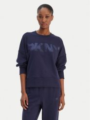 DKNY Sport Bluza DP6T1561 Granatowy Oversize. Niebieskie bluzy damskie DKNY Sport, xs, bez wzorów, z bawełny, sportowe, bez ramiączek, bez kaptura. Za 309.99 zł.