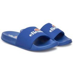 Klapki Ellesse Filippo Slide SHVF0834402 niebieskie. Niebieskie klapki męskie bez wzorów, z materiału, bez zapięcia. Za 243.81 zł.