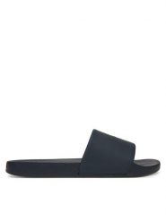 Calvin Klein Klapki Pool Slide W/ Ck Square HM0HM01754 Granatowy. Niebieskie klapki męskie Calvin Klein, bez wzorów, ze skóry, bez zapięcia. Za 139.99 zł.