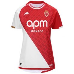 Koszulka domowa dla kobiet AS Monaco Kombat 2023/24. Białe bluzki damskie Kappa, bez wzorów, sportowe, bez kołnierzyka, bez ramiączek. Za 403.00 zł.