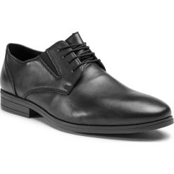 Półbuty RIEKER - 11614-00 Schwarz. Czarne buty wizytowe męskie Rieker, bez wzorów, z materiału, bez obcasa, bez zapięcia. W wyprzedaży za 199.00 zł.