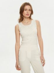 Marciano Guess Top 5RGR47 5821Z Écru Regular Fit. Topy damskie Marciano Guess, xxs, z aplikacjami, z wiskozy, bez kołnierzyka, bez ramiączek. Za 289.99 zł.