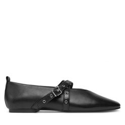 Baleriny Tommy Jeans. Czarne balerinki damskie Tommy Jeans, bez wzorów, z jeansu, bez obcasa, bez zapięcia. Za 235.99 zł.