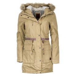 Rip Curl płaszcz damski Montauk Parka M beżowy. Brązowe parki damskie Rip Curl, m, bez wzorów, bez kołnierzyka, z kapturem. W wyprzedaży za 578.00 zł.