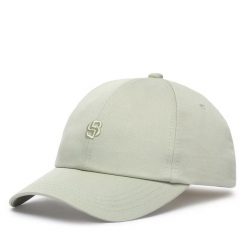 Czapka z daszkiem BOSS. Zielone czapki damskie Boss, bez wzorów. Za 169.99 zł.