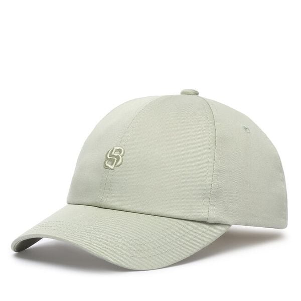 Czapka z daszkiem BOSS. Zielone czapki damskie Boss, bez wzorów. Za 179.99 zł.