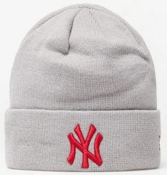 Czapka zimowa New Era League Yankees beanie szaro-czerwona One Size. Czerwone czapki damskie New Era, na zimę, bez wzorów, klasyczne. Za 202.99 zł.