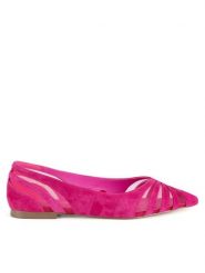 Eva Minge Baleriny LUCY-V1166-08-1 Różowy. Czerwone balerinki damskie Eva Minge, bez wzorów, ze skóry, bez obcasa, bez zapięcia. Za 399.99 zł.