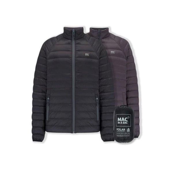Kurtka puchowa Mac In A Sac. Czarne kurtki męskie Mac In A Sac, l, bez wzorów, z materiału, klasyczne, bez kaptura. Za 474.00 zł.