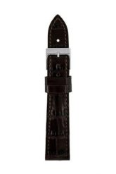 Pasek skórzany Zeppelin, ciemnobrązowy 18 mm. Brązowe zegarki sportowe Zeppelin, bez wzorów. Za 220.99 zł.