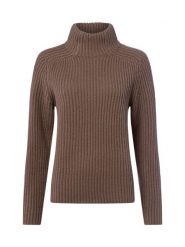MOS MOSH Sweter - MMThyra Kobiety Wełna brązowy, S. Brązowe swetry nierozpinane damskie Mos Mosh, s, bez wzorów, z dzianiny, bez kołnierzyka, bez ramiączek. Za 479.95 zł.