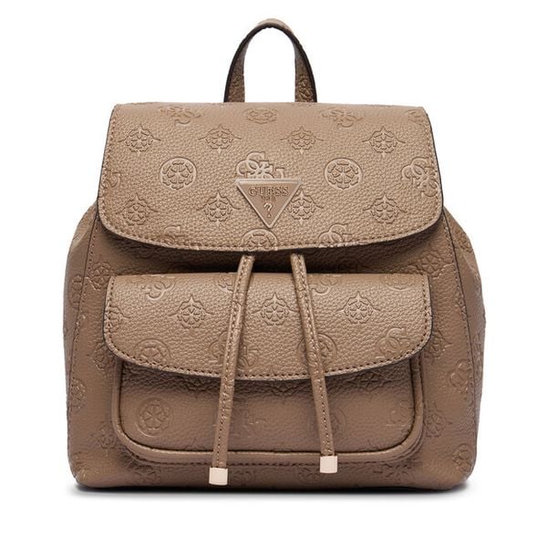 Plecak Guess. Brązowe plecaki damskie Guess, z aplikacjami. Za 419.99 zł.