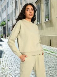 Bluza - zielony. Zielone bluzy damskie Sinsay, l, bez wzorów, bez ramiączek, bez kaptura. W wyprzedaży za 15.99 zł.