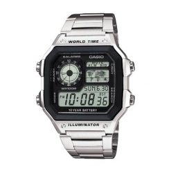 Zegarek Casio. Szare zegarki męskie Casio, bez wzorów, srebrne. Za 219.99 zł.