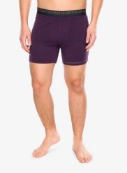 Bokserki termoaktywne męskie Ortovox 185 Rock N Wool Boxer. Fioletowe bokserki męskie ORTOVOX, bez wzorów, z materiału. Za 258.49 zł.