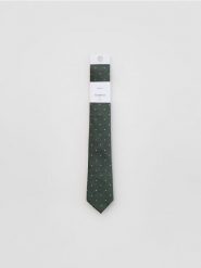 Jedwabny krawat - jasny zielony. Zielone krawaty i muchy Reserved, bez wzorów, z jedwabiu. Za 119.99 zł.