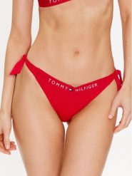 Tommy Hilfiger Dół od bikini UW0UW04497 Czerwony. Czerwone bikini Tommy Hilfiger, bez wzorów, z syntetyku. Za 99.99 zł.