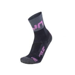 Skarpety UYN Light Lady Socks Black Grey Rose Violet. Czarne skarpetki damskie UYN, bez wzorów. Za 74.99 zł.