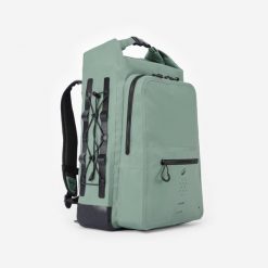 Plecak do sportów wodnych Decathlon 500 30 l IPX6 szczelny. Niebieskie plecaki męskie Decathlon, bez wzorów, z materiału, sportowe. Za 219.99 zł.