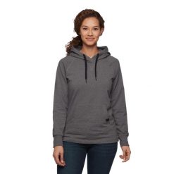 Bluza turystyczna z kapturem damska Black Diamond Rays Pullover Hoody. Szare bluzy damskie Black Diamond, l, bez wzorów, sportowe, bez ramiączek, z kapturem. Za 187.99 zł.