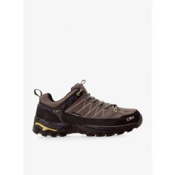 Buty turystyczne męskie CMP Rigel Low WP. Brązowe buty zimowe męskie CMP, bez wzorów, bez obcasa, bez zapięcia. W wyprzedaży za 359.99 zł.