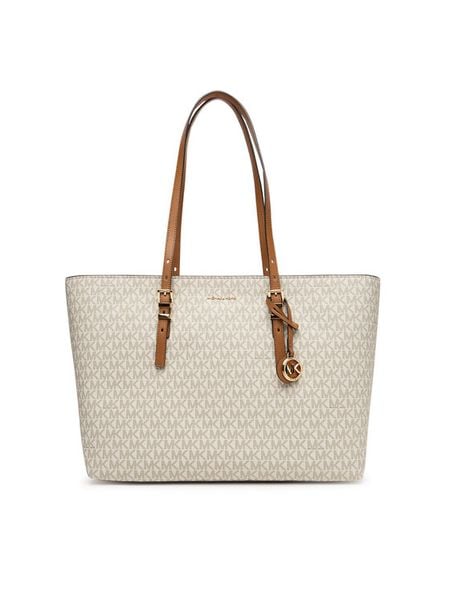 MICHAEL Michael Kors Torebka Quinn 30T5GQNT9B Beżowy. Brązowe shopperki damskie MICHAEL Michael Kors, bez wzorów, ze skóry, bez dodatków. Za 1,109.00 zł.