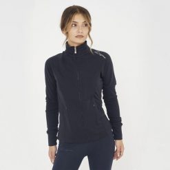 Damska Bluza Treningowa Dafne z Kapturem i Zamkiem Niebieska. Niebieskie bluzy damskie Legea, s, bez wzorów, z bawełny, klasyczne, bez ramiączek, bez kaptura. Za 96.00 zł.