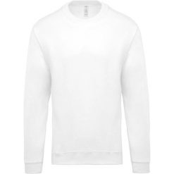 Bluza Kariban Col Rond. Białe bluzy damskie KARIBAN, l, bez wzorów, z bawełny, bez ramiączek, bez kaptura. Za 115.50 zł.