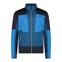 Polarowa kurtka turystyczna CMP. Niebieskie kurtki męskie CMP, bez wzorów, z polaru, sportowe, bez kaptura. Za 371.50 zł.