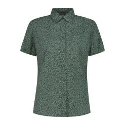 Koszula damska CMP. Zielone koszule damskie CMP, bez wzorów, sportowe, bez kołnierzyka, bez ramiączek. Za 257.50 zł.