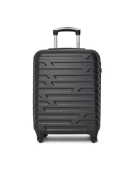 WITTCHEN Walizka kabinowa 56-3A-391-10 Czarny. Czarne walizki męskie Wittchen, bez wzorów, z tworzywa sztucznego. Za 259.99 zł.